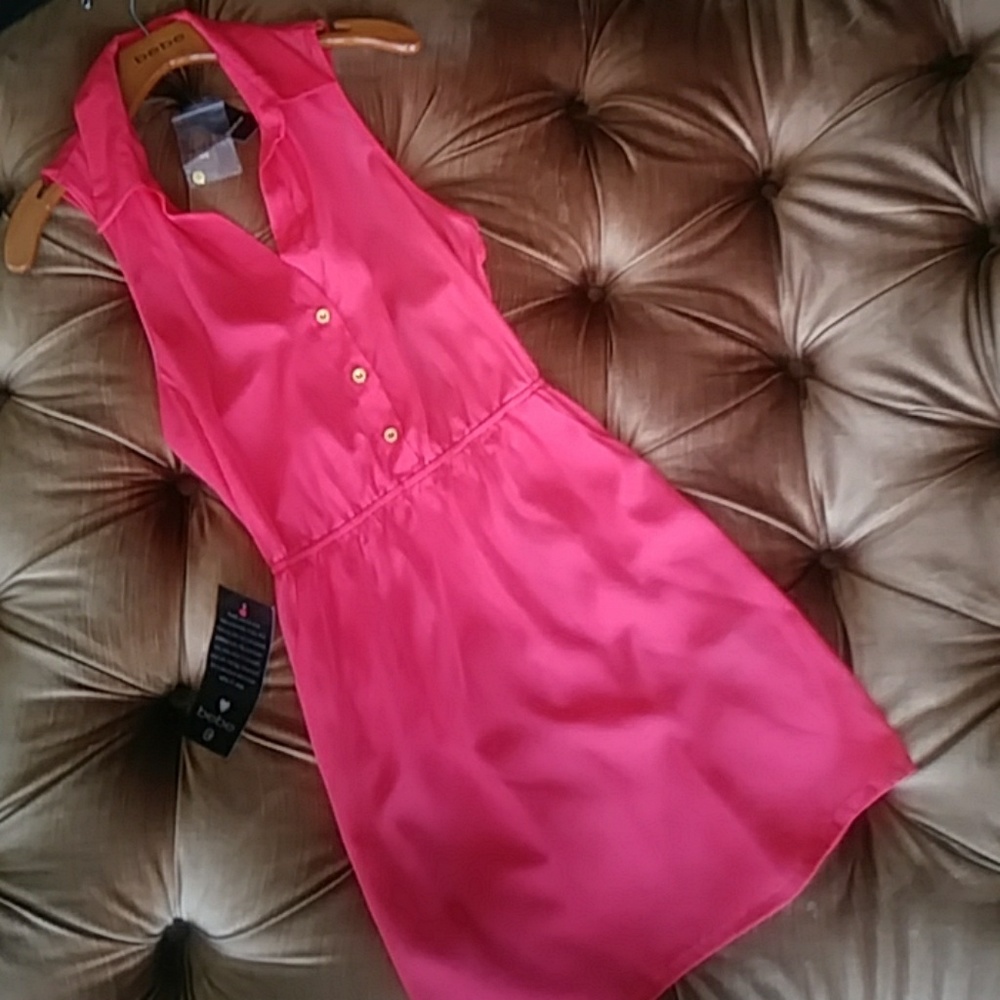 NWT bebe Hibiscus Halter Dress